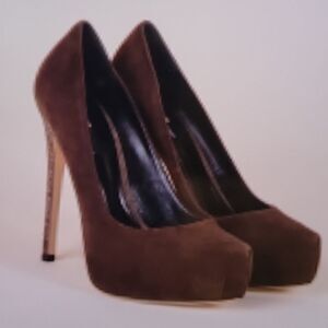 HERSTYLE SUEDE ROUND TOE HIGH HEEL STILETTOS PUMP SHOE